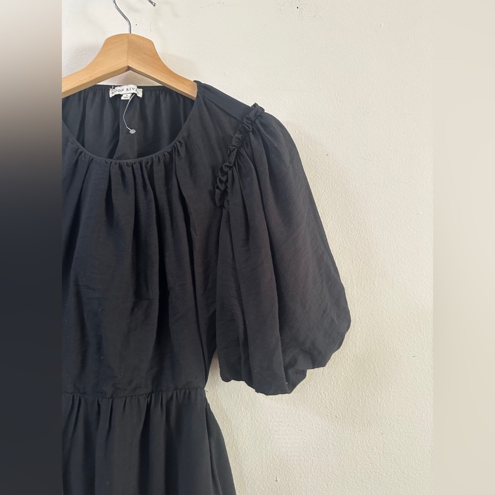 MOON RIVER Open Back Mini Dress SIZE SMALL 2 4 Graceful Romantic Whimsy Cinched - Picture 4 of 5